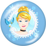 20MM princess Print glass snaps buttons