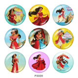20MM princess Print glass snaps buttons