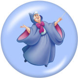 20MM princess Print glass snaps buttons