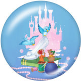 20MM princess Print glass snaps buttons