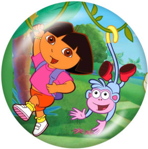 20MM girl Print glass snaps buttons