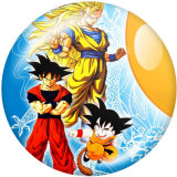 20MM Dragon Ball Print glass snaps buttons