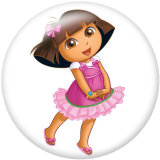 20MM girl Print glass snaps buttons