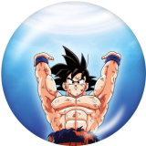 20MM Dragon Ball Print glass snaps buttons