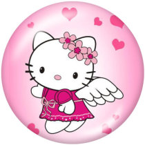 20MM Hello Kitty Print glass snaps buttons