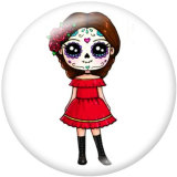 20MM doll Print glass snaps buttons