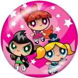 20MM The Powerpuff Girls Print glass snaps buttons