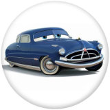 20MM Cars Print glass snaps buttons