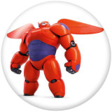 20MM Big Hero 6 Print glass snaps buttons