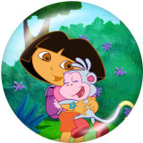 20MM girl Print glass snaps buttons