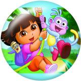 20MM girl Print glass snaps buttons