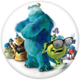 20MM cartoon Print glass snaps buttons