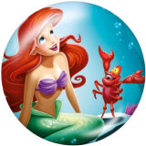 20MM mermaid Print glass snaps buttons