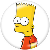 20MM The Simpsons Print glass snaps buttons
