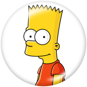 20MM The Simpsons Print glass snaps buttons