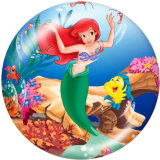 20MM mermaid Print glass snaps buttons