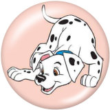 20MM Spotted dog Print glass snaps buttons