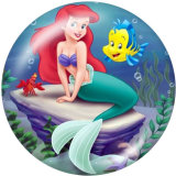 20MM mermaid Print glass snaps buttons