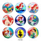 20MM mermaid Print glass snaps buttons