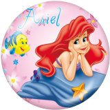 20MM mermaid Print glass snaps buttons