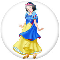 20MM princess Print glass snaps buttons