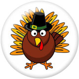 20MM Thanksgiving Print glass snaps buttons