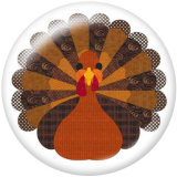 20MM Thanksgiving Print glass snaps buttons