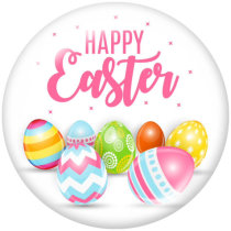 20MM Easter Print glass snaps buttons