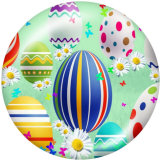 20MM Easter Print glass snaps buttons
