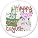 20MM Easter Print glass snaps buttons