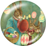 20MM Easter Print glass snaps buttons
