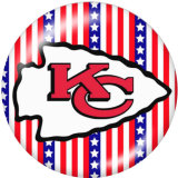 20MM team Sport glass snaps buttons