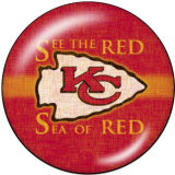 20MM team Sport glass snaps buttons
