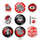 20MM team Sport glass snaps buttons