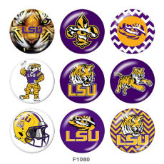 20MM team Sport glass snaps buttons