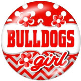 20MM team Sport glass snaps buttons