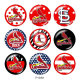 20MM team Sport glass snaps buttons