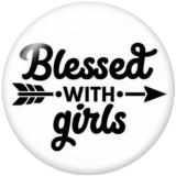 20MM MAMA MOM TEACH family Print glass snaps buttons