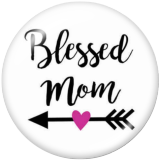20MM MAMA MOM TEACH family Print glass snaps buttons