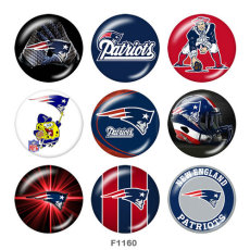 20MM team Sport glass snaps buttons
