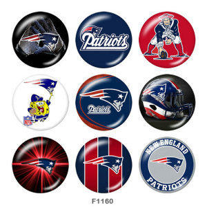 20MM team Sport glass snaps buttons