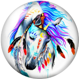 20MM unicorn Print glass snaps buttons