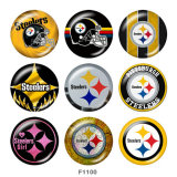 20MM team Sport glass snaps buttons