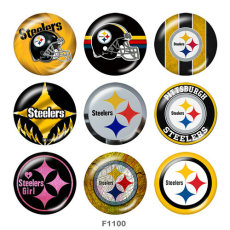 20MM team Sport glass snaps buttons