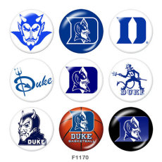 20MM team Sport glass snaps buttons