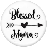 20MM MAMA MOM TEACH family Print glass snaps buttons