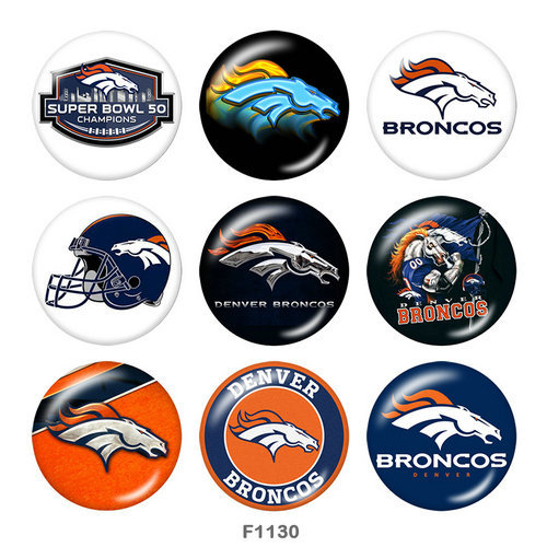 20MM team Sport glass snaps buttons