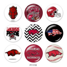 20MM team Sport glass snaps buttons