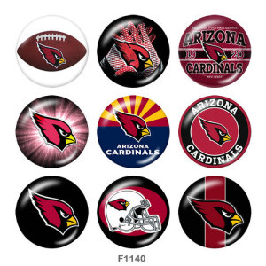 20MM team Sport glass snaps buttons