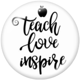 20MM MAMA MOM TEACH family Print glass snaps buttons